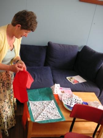 Mathilde Stevens makes Paper Lace Handkerchiefs of Hope